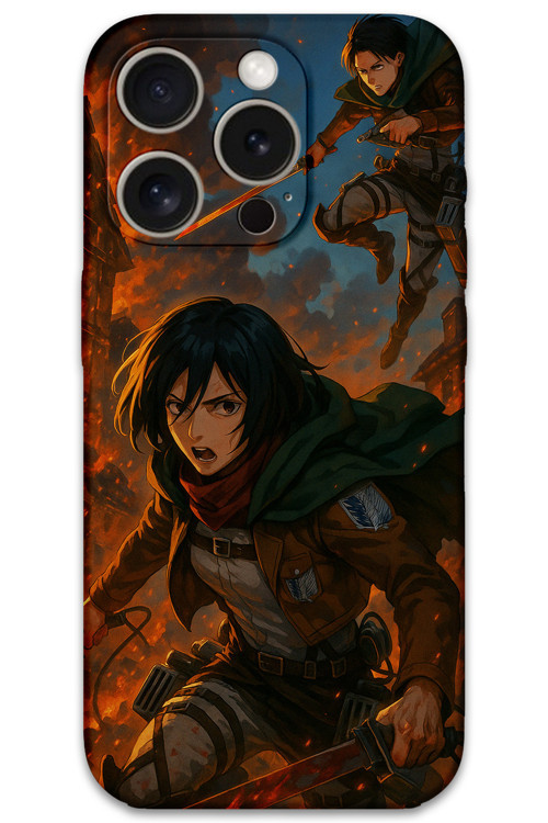 İphone 15 Pro Max Uyumlu Anime Desenli Telefon Kılıfı + Ekran Koruyucu - 5744