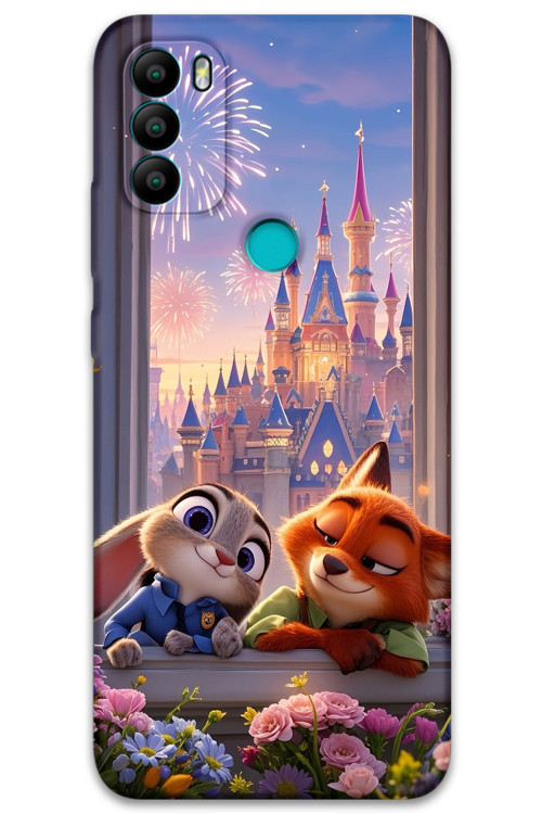 Gm 21 Plus Uyumlu Zootopia Desenli Telefon Kılıfı + Ekran Koruyucu - 5943