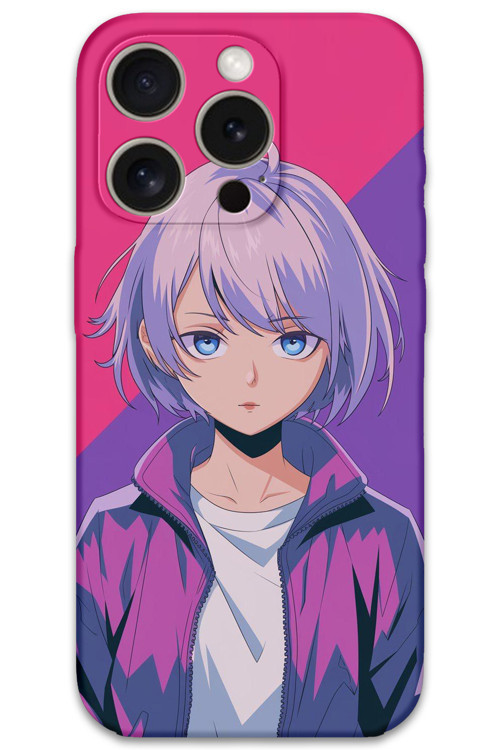 İphone 15 Pro Max Uyumlu Anime Desenli Telefon Kılıfı + Ekran Koruyucu - 5742