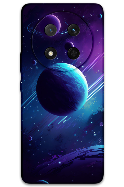 Honor Magic 7 Lite Uyumlu Uzay Desenli Telefon Kılıfı + Ekran Koruyucu - 5866