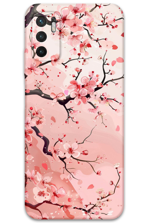 Xiaomi Redmi Note 10 5G Uyumlu Çiçek Desenli Telefon Kılıfı + Ekran Koruyucu - 5805