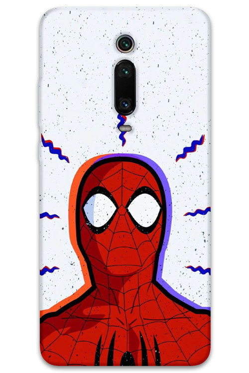 Xiaomi Mi 9T Uyumlu Spiderman Desenli Telefon Kılıfı + Ekran Koruyucu - 5830