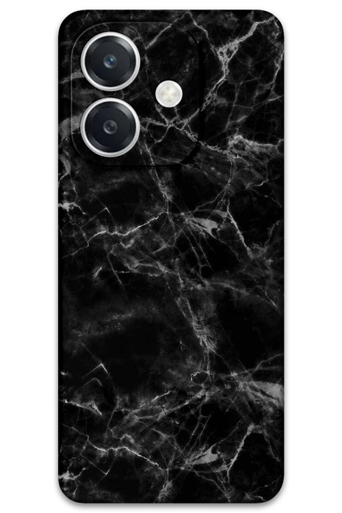 Oppo A3 Uyumlu Mermer Desenli Telefon Kılıfı + Ekran Koruyucu - 5815