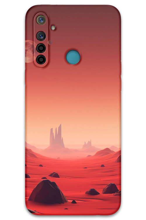 Realme 6İ Uyumlu Uzay Desenli Telefon Kılıfı + Ekran Koruyucu - 5859