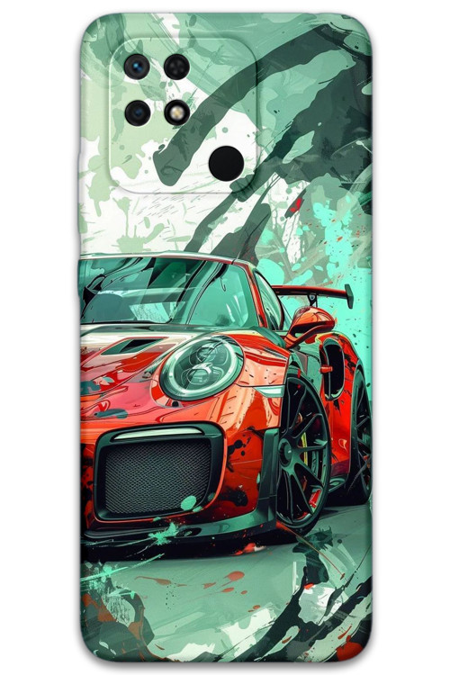 Poco C40 Uyumlu Araba Desenli Telefon Kılıfı + Ekran Koruyucu - 5765