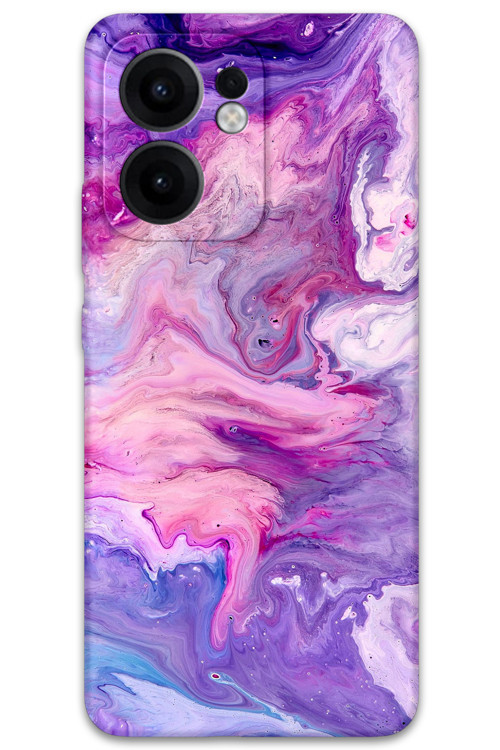 Oppo Reno 13F 5G Uyumlu Mermer Desenli Telefon Kılıfı + Ekran Koruyucu - 5813