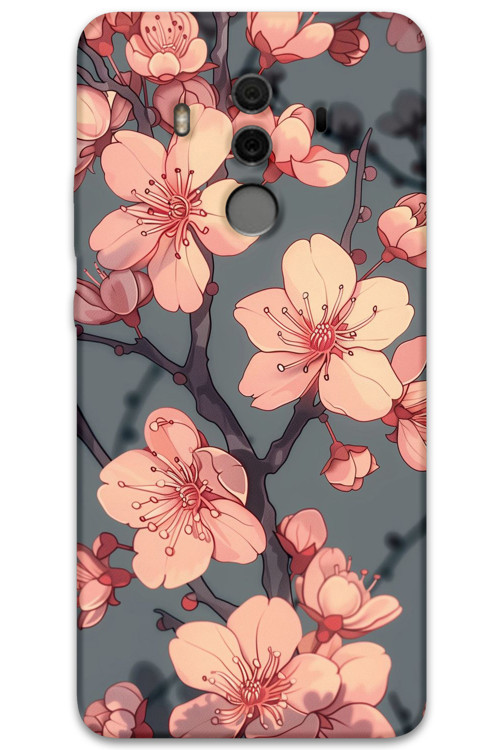 Huawei Mate 10 Pro Uyumlu Çiçek Desenli Telefon Kılıfı + Ekran Koruyucu - 5801