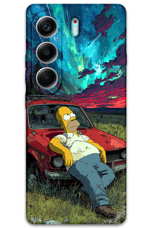 Tecno Camon 40 Pro 5G Uyumlu Simpson Desenli Telefon Kılıfı + Ekran Koruyucu - 5938