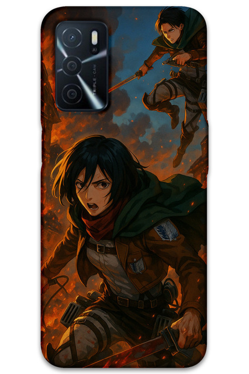 Oppo A55 Uyumlu Anime Desenli Telefon Kılıfı + Ekran Koruyucu - 5744