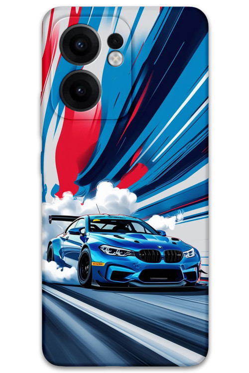 Oppo Reno 13F 5G Uyumlu Araba Desenli Telefon Kılıfı + Ekran Koruyucu - 5762
