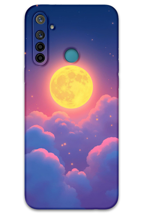 Realme 6İ Uyumlu Uzay Desenli Telefon Kılıfı + Ekran Koruyucu - 5869