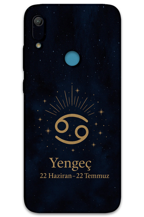 Huawei Y6S Uyumlu Yengeç Burcu Desenli Telefon Kılıfı + Ekran Koruyucu - 5771