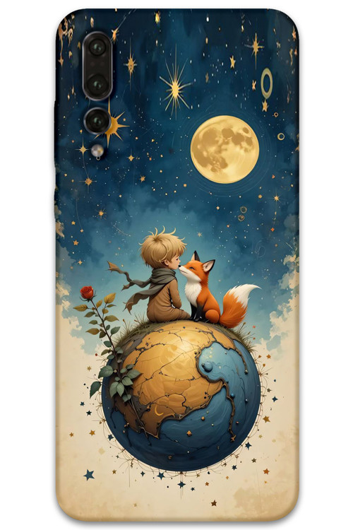 Huawei P20 Pro Uyumlu Çizgi Film Desenli Telefon Kılıfı + Ekran Koruyucu - 5823