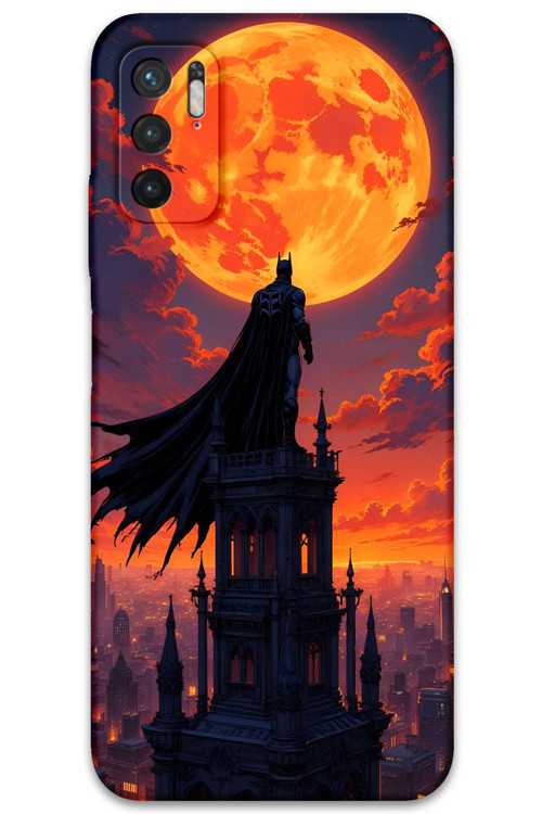 Xiaomi Redmi Note 10 5G Uyumlu Batman Desenli Telefon Kılıfı + Ekran Koruyucu - 5829