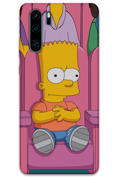 Huawei P30 Pro Uyumlu Çizgi Film Desenli Telefon Kılıfı + Ekran Koruyucu - 5820