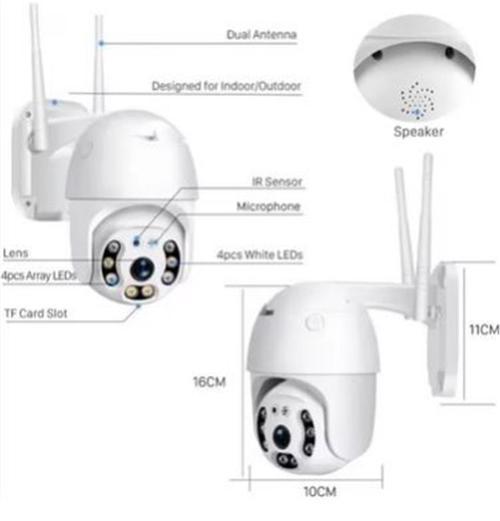 APX-WP70 3mp 2.8mm 8 LED Wifi Ptz Kamera