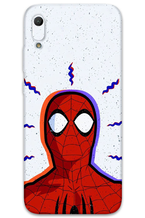 Huawei Y6 2019 Uyumlu Spiderman Desenli Telefon Kılıfı + Ekran Koruyucu - 5830