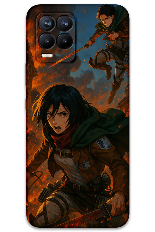Realme 8 Uyumlu Anime Desenli Telefon Kılıfı + Ekran Koruyucu - 5744