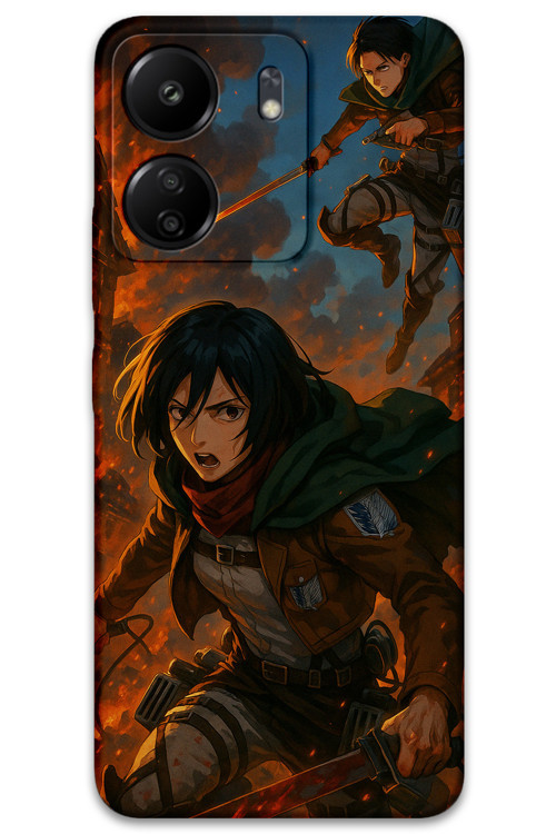 Poco C65 Uyumlu Anime Desenli Telefon Kılıfı + Ekran Koruyucu - 5744