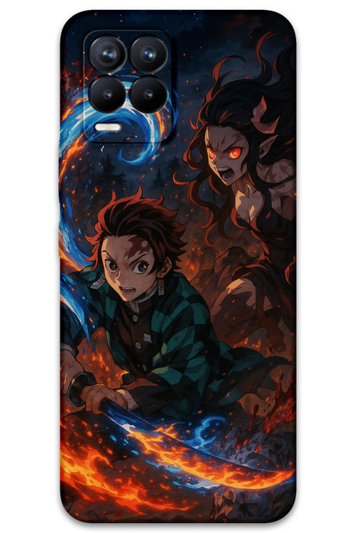 Realme 8 Uyumlu Anime Desenli Telefon Kılıfı + Ekran Koruyucu - 5745
