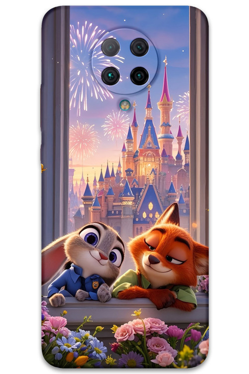 Poco F2 Pro Uyumlu Zootopia Desenli Telefon Kılıfı + Ekran Koruyucu - 5943
