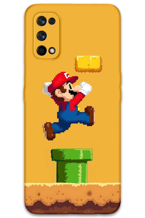 Realme 7 Pro Uyumlu Mario Desenli Telefon Kılıfı + Ekran Koruyucu - 5941
