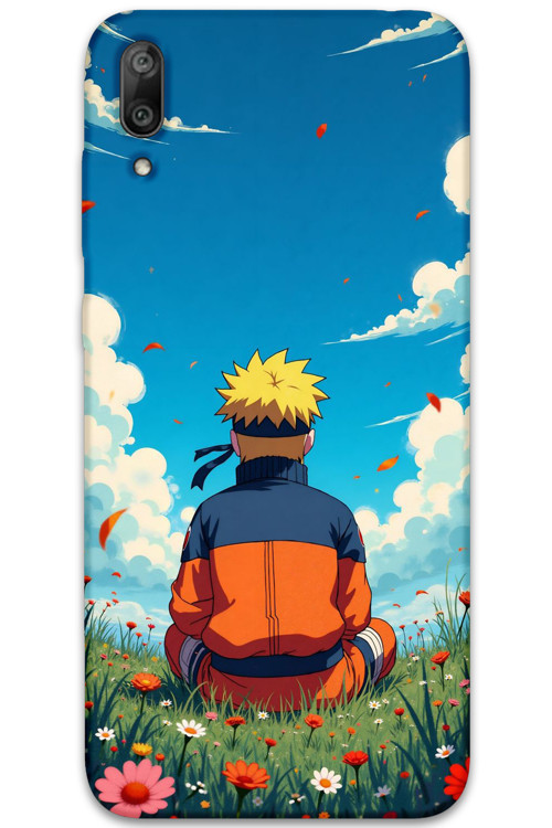 Huawei Y7 Prime 2019 Uyumlu Anime Desenli Telefon Kılıfı + Ekran Koruyucu - 5747