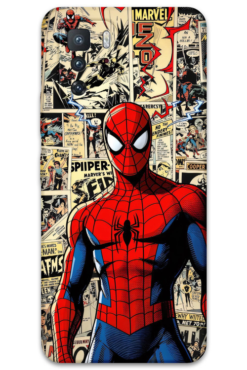 Poco X3 Gt Uyumlu Spiderman Desenli Telefon Kılıfı + Ekran Koruyucu - 5931