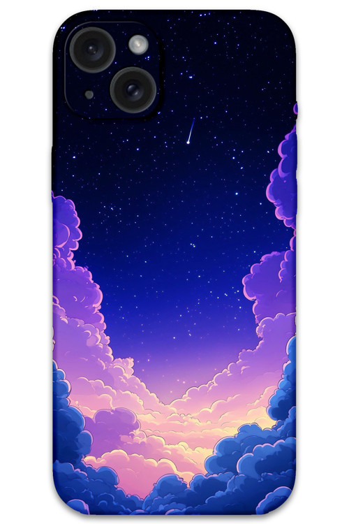 İphone 15 Plus Uyumlu Uzay Desenli Telefon Kılıfı + Ekran Koruyucu - 5867