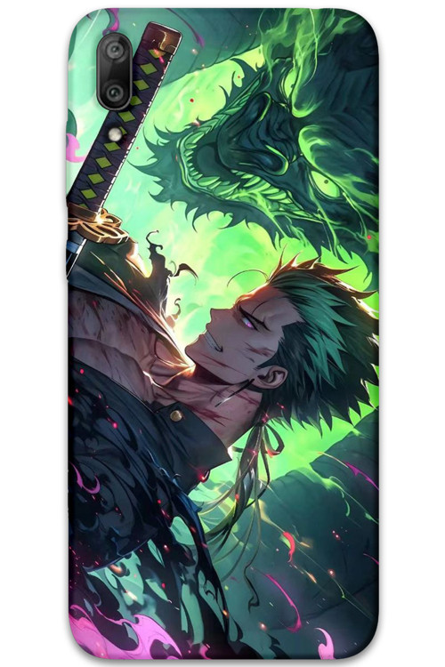 Huawei Y7 Prime 2019 Uyumlu Anime Desenli Telefon Kılıfı + Ekran Koruyucu - 5896