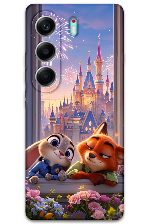 Tecno Camon 40 Pro 5G Uyumlu Zootopia Desenli Telefon Kılıfı + Ekran Koruyucu - 5943