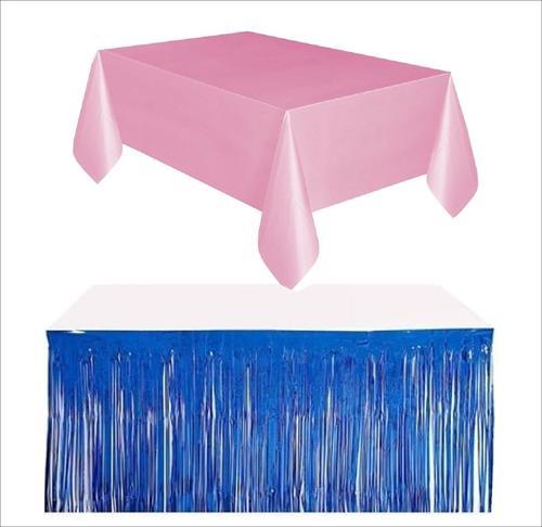Pembe Masa Örtüsü, Lacivert Masa Eteği