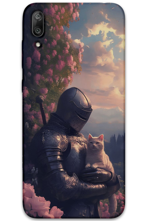Huawei Y7 Prime 2019 Uyumlu Retro Desenli Telefon Kılıfı + Ekran Koruyucu - 5845