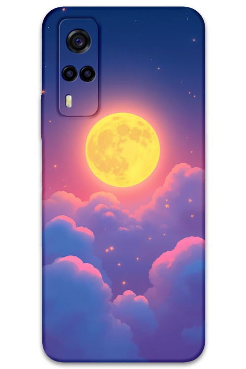 Vivo Y53S Uyumlu Uzay Desenli Telefon Kılıfı + Ekran Koruyucu - 5869