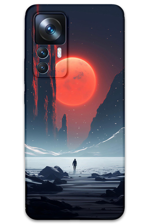 Xiaomi Mi 12T Uyumlu Uzay Desenli Telefon Kılıfı + Ekran Koruyucu - 5861