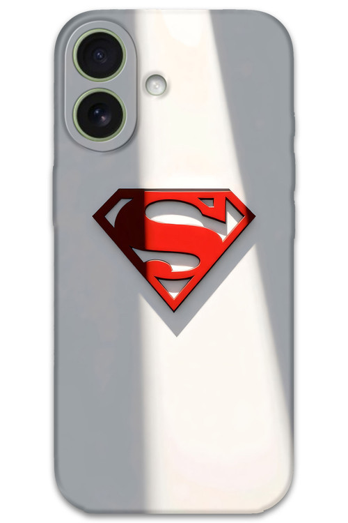 İphone 16 Plus Uyumlu Superman Desenli Telefon Kılıfı + Ekran Koruyucu - 5928