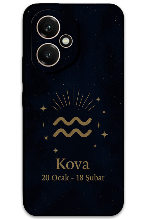 Honor 400 Uyumlu Kova Burcu Desenli Telefon Kılıfı + Ekran Koruyucu - 5778
