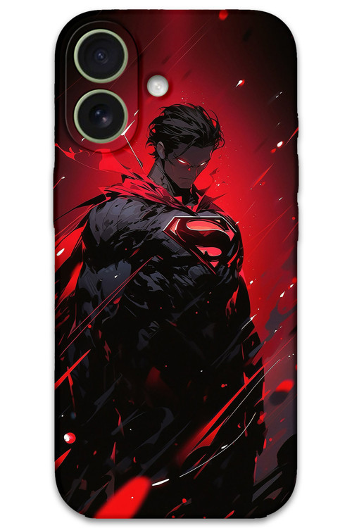 İphone 16 Plus Uyumlu Superman Desenli Telefon Kılıfı + Ekran Koruyucu - 5929