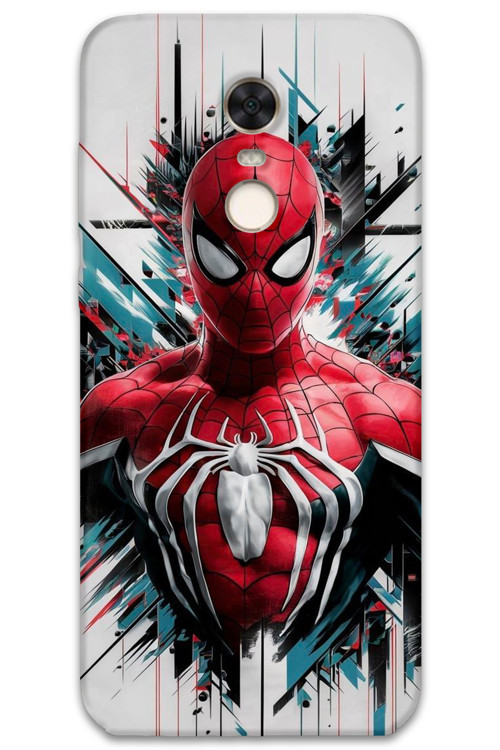Xiaomi Redmi 5 Plus Uyumlu Spiderman Desenli Telefon Kılıfı + Ekran Koruyucu - 5831