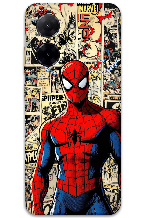 Xiaomi Redmi A5 4G Uyumlu Spiderman Desenli Telefon Kılıfı + Ekran Koruyucu - 5931