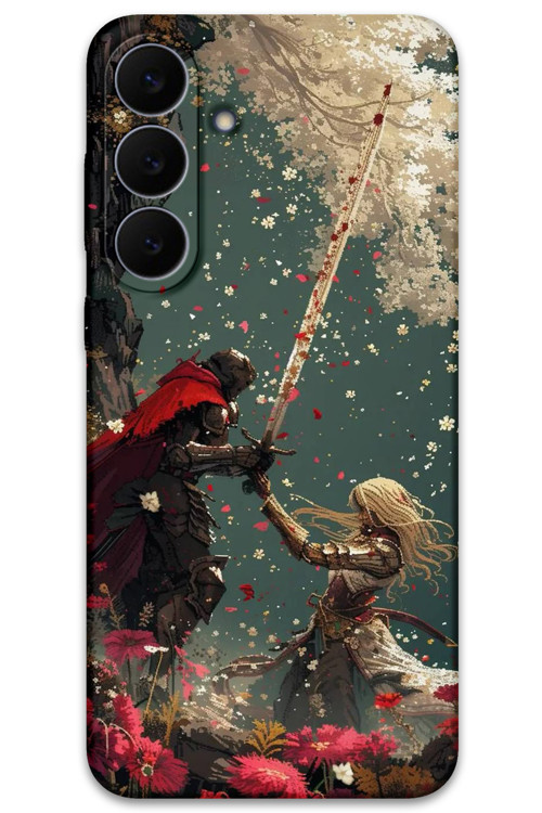 Galaxy S25 Fe Uyumlu Retro Desenli Telefon Kılıfı + Ekran Koruyucu - 5838