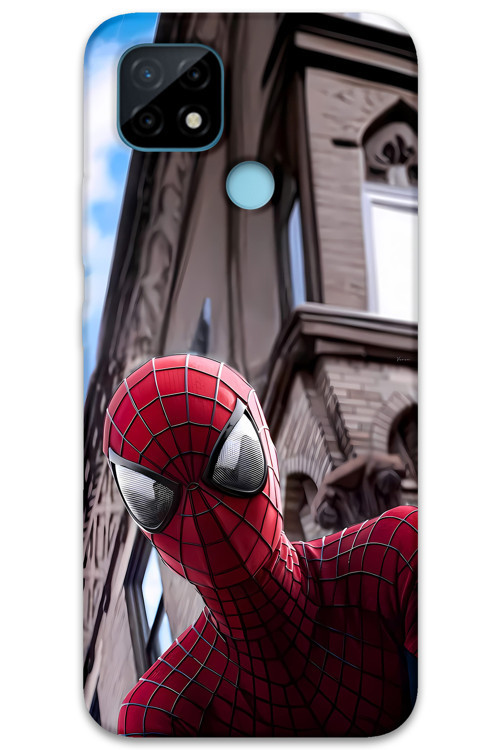 Realme C25 Uyumlu Spiderman Desenli Telefon Kılıfı + Ekran Koruyucu - 5936