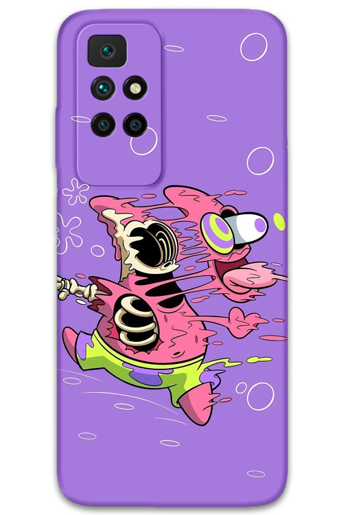 Xiaomi Redmi 10 Uyumlu Sünger Bob Desenli Telefon Kılıfı + Ekran Koruyucu - 5939