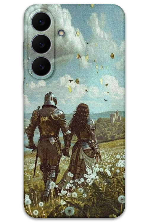 Galaxy S25 Fe Uyumlu Retro Desenli Telefon Kılıfı + Ekran Koruyucu - 5843