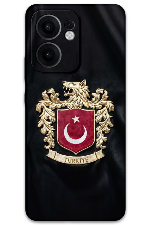 Oppo Reno 13F 5G Uyumlu Türk Desenli Telefon Kılıfı + Ekran Koruyucu - 5855