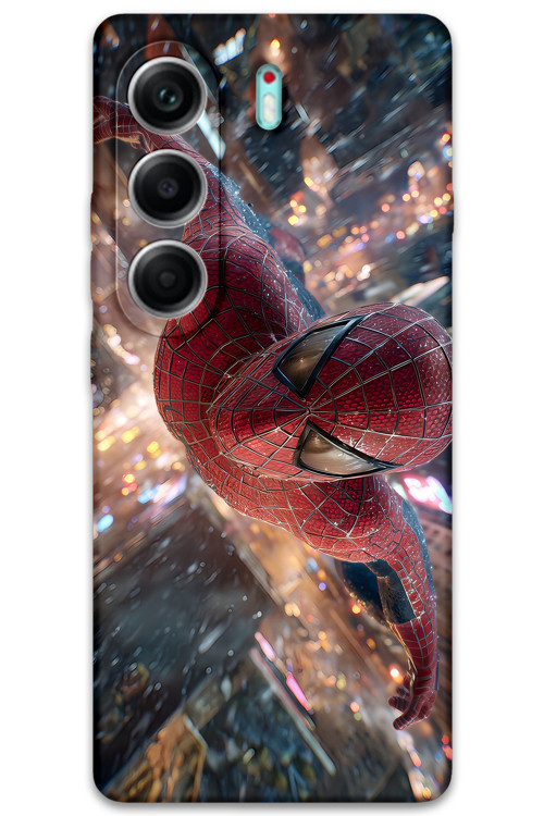 Tecno Camon 40 4G Uyumlu Spiderman Desenli Telefon Kılıfı + Ekran Koruyucu - 5935