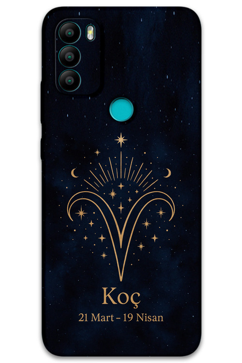 Gm 21 Plus Uyumlu Koç Burcu Desenli Telefon Kılıfı + Ekran Koruyucu - 5768