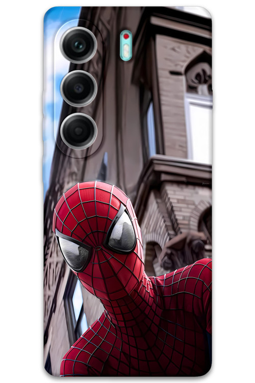 Tecno Camon 40 4G Uyumlu Spiderman Desenli Telefon Kılıfı + Ekran Koruyucu - 5936