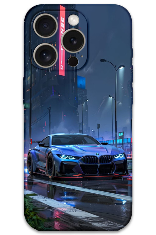 İphone 15 Pro Max Uyumlu Araba Desenli Telefon Kılıfı + Ekran Koruyucu - 5767