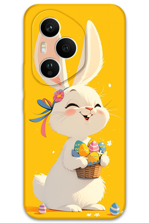 Honor 400 Pro Uyumlu Tavşan Desenli Telefon Kılıfı + Ekran Koruyucu - 5807